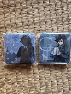 鬼滅の刃　モクテルバー銀座　コレクションロト　グリッター缶バッジ　冨岡義勇