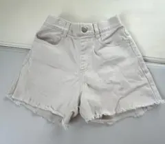 グローバルワーク　デニムショートパンツ　白　130