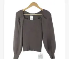 ♡SNIDELスナイデル♡ コルセットニットプルオーバー　ブラウン