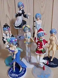 リゼロ Re:ゼロから始める異世界生活 レム EXQフィギュア メイド服等 7体