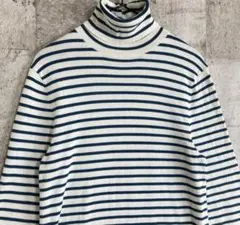 ZARA ボーダー　ハイネック ニット