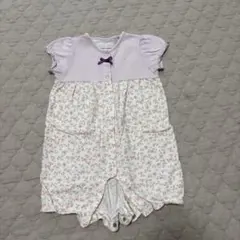 bebe 花柄ロンパース 紫色　reduction