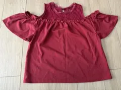 INGNI 赤 オフショルダー トップス　M