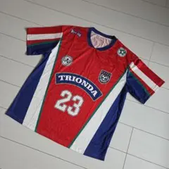 新品 グラフィックジャージーシャツ Vネック レッド