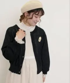 【ゆべし×Samansa Mos2】ブローチ付2WAYニット