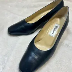【美品】銀座ワシントン プレーンパンプス 23cm 日本製 冠婚葬祭 本革