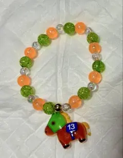 大井競馬場　ガチャ　ビーズブレスレット　馬