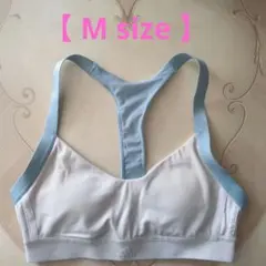 adidas スポーツブラ 白と水色 M size