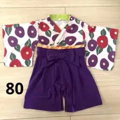花柄着物風ロンパース　80サイズ