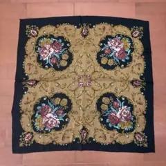 花柄　ストール　薄手　正方形