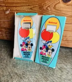 ナショナル ディズニー ミッキー ミニー ドナルド マグネット 栓抜き 2個のサムネイル