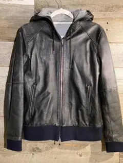 COMME CA DE MODE MEN フード付きレザージャケット