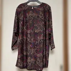 ペイズリー柄 七分袖チュニック