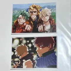 ヒロアカ原画展 ブロマイド オールマイト 緑谷出久 爆豪勝己 轟焦凍 2枚セット