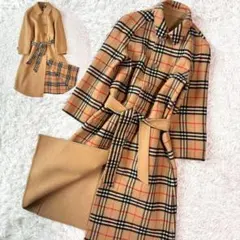 希少/美品✨バーバリー ロングコート ダブルフェイス ノバチェック リバーシブル
