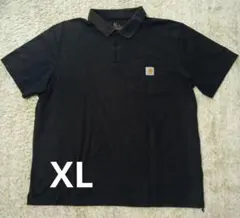 Carhartt 黒ポロシャツ 左胸ポケット付き XL 大きい
