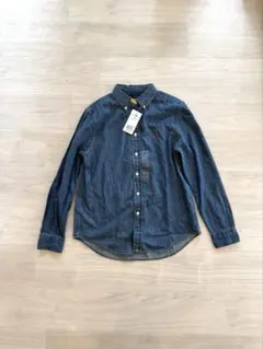 ポロラルフローレン　タグ付新品未使用　デニムブルー 長袖シャツ L 14-16