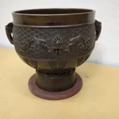 銅香炉鋳物 獅子足 岡村作 明治三年 銅香炉鋳物 獅子足 岡村作 明治三年 - メルカリ
