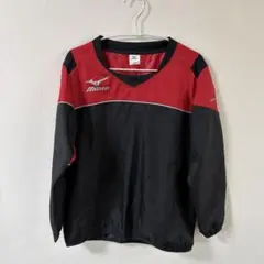 MIZUNO ウィンドブレーカー 赤 黒 150 シャカシャカ