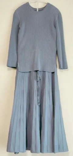 セットアップ【Mila owen】八分丈ニット＆プリーツスカート 上下セット