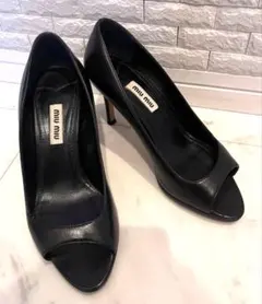 MIU MIU オープントゥパンプスのサムネイル