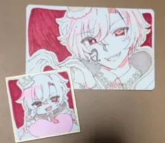 オリジナルイラスト 男の子 トランプ❤ハート 2点