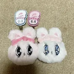 エスターバニー　前髪クリップ　ヘアクリップ　ぬいぐるみヘアクリップ　まとめ売り