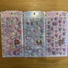 うるちゅるポップシール　サンリオキャラクター シール3枚　ボンボンドロップシール