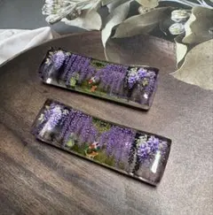 NO.520 箸置き2点セット レジン 藤棚・錦鯉