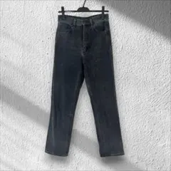 【GU 】ハイウエスト ストレートデニム ブラック