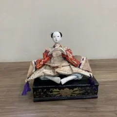 3F 【極希少】昭和レトロ 日本人形 雛人形 三人官女 漆台座 金彩蒔絵 木目込のサムネイル