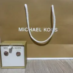 【新品】大人気 ピンクゴールド MK マイケルコース ピアス ラウンド ストーンのサムネイル