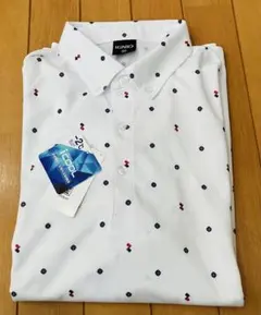 【新品】IGNIO ゴルフシャツ 半袖 ポロシャツ/ホワイト サイズM
