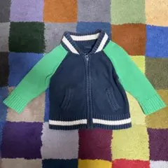 baby Gapベビーギャップ コットンカーディガン ネイビーグリーン 70cm