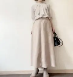 ナロースカート　スエードスカート　秋冬スカート