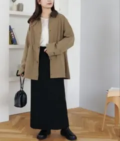 DISCOAT ナローニットスカート　ブラック