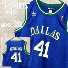 レア《アディダス》NBAマーベリックス 両面刺繍タンクトップ/2XL