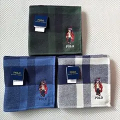 新品　ポロラルフローレン　ポロベア　タオルハンカチ　3枚