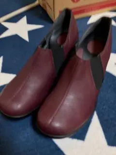 リゲッタA パンプス　ダークレッド　(ウェッジソールスリッポン）　Mサイズ