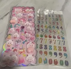 ドロップシール・数字シールセット