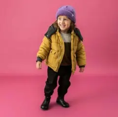 petit main プティマイン☆裏起毛フード付き中綿コートジャケット 120