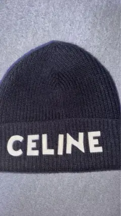 し*た様 celine ニット帽 ネイビー - メルカリ