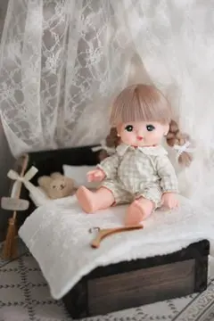 メルちゃん　ソランちゃん　ミディブライス　リカちゃん　人形用ベッド　ハンドメイド