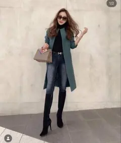 united TOKYO コート　グリーン