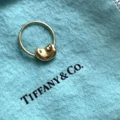 TiffanyK18ゴールドビーンズリング9号AU750 18金エルサペレッティ
