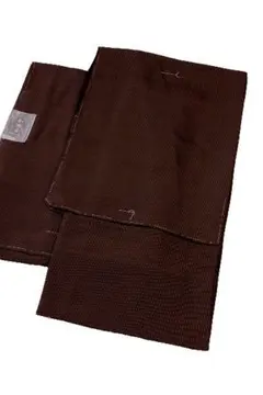 男性用紬風着物と羽織のセット　茶縞LLサイズ