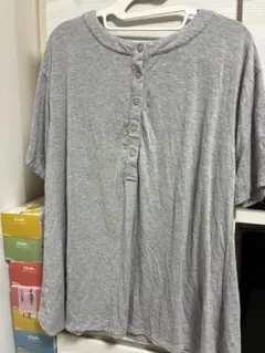 Konny 授乳トップス グレー M 半袖