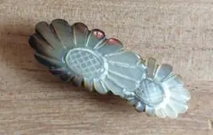 貝製 花形 帯留め