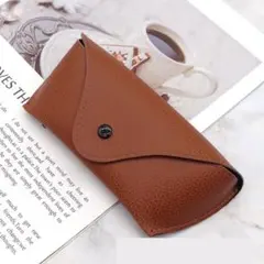 眼鏡ケース メガネケース 軽い 軽量サングラスケース セミハード ブラウン