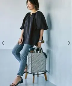 【エディター三尋木奈保さんコラボ前後2WAY華やぎバルーンスリーブブラウス 38